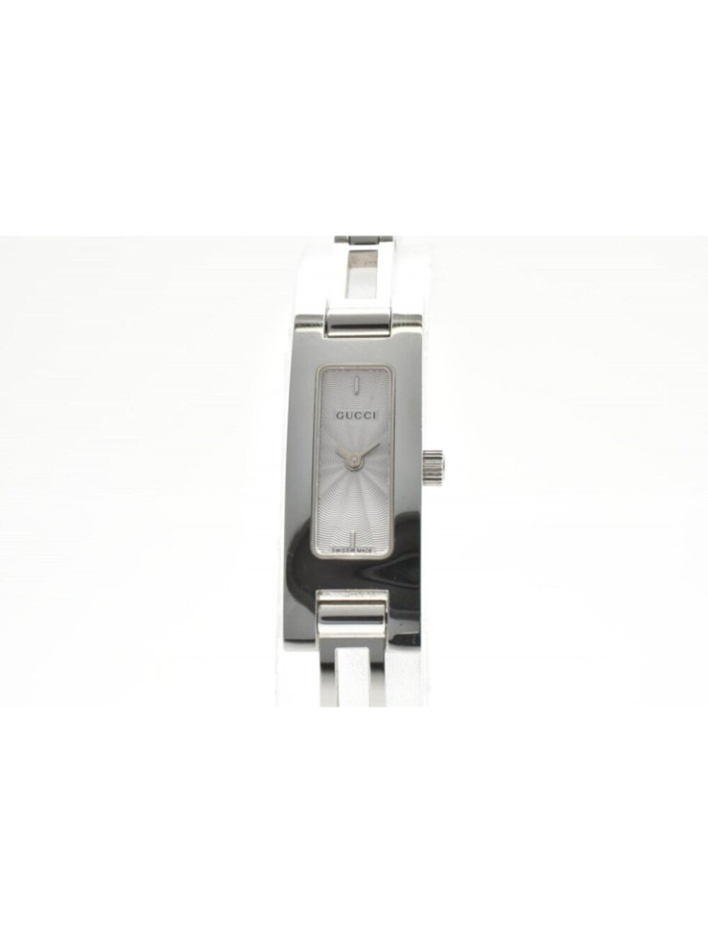 Gucci Watch Quartz Silver Dial Stainless Steel Bracelet Square Case - Picture 2 of 10